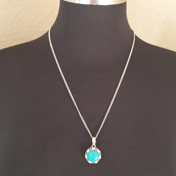 Sterling Silver Turquoise Necklace